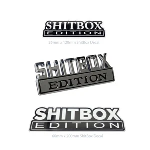 3pc SHITBOX EDITION Emblem Chrome Badges Decal Sticker Fit For Car or Truck - Bild 1 von 11