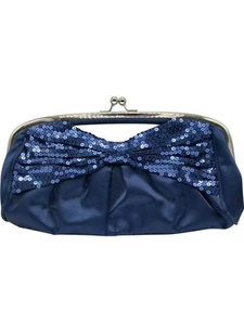 New Look Women's Blue Sequin Clutch Bag - Picture 1 of 6