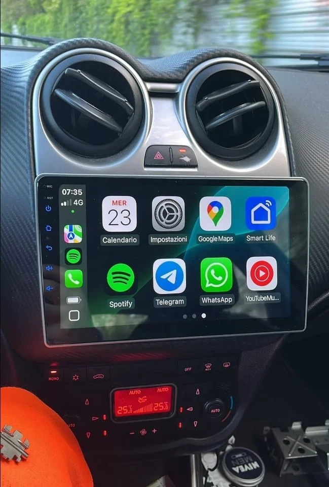 Autoradio Alfa Mito CarPlay Android 14 Wi-Fi 5G QLED RDS DSP GPS USB Retrocamera - Immagine 1 di 1