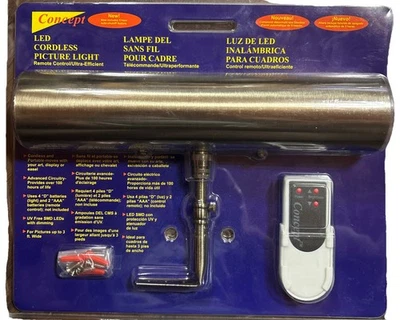 Concept Led Cordless Picture Light Model 102L Antique Brass Finish 11.5” Wide - Image 1 of 2