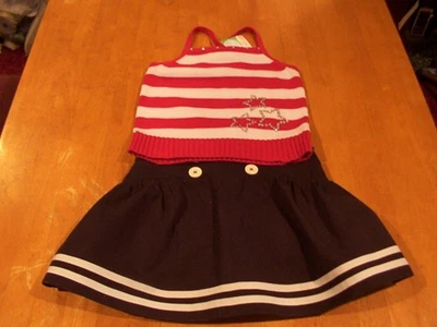 Gymboree Gilrs' Nautical Skort & Striped Tank With Star Applique(NWT)-5 — 第 1/4 张图片