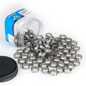 (Pack of 100) EFIELD 1/2-inch Stainless Steel Pex Cinch Clamp Rings for Pex T... - Picture 1 of 7