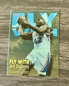 1996-97 NBA Hoops - Jerry Stackhouse, #9 of 10 -  Fly With - Philadelphia 76ers - Picture 1 of 2