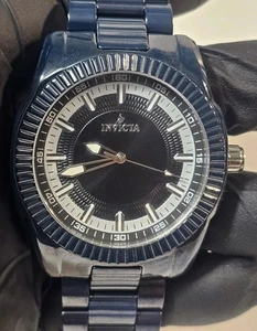 Invicta Keramik Damenuhr - 35 mm dunkel türkis blau schwarzes Zifferblatt - BRAUCHT BATTERIE - Bild 1 von 9