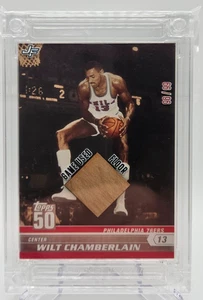 Wilt Chamberlain Jersey Fusion Game Used Floor /99 Philadelphia 76ers Celtics - Picture 1 of 2