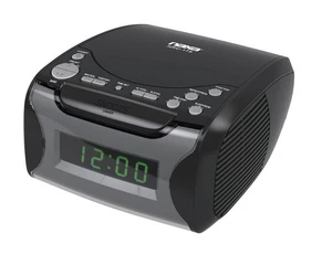 Digital Alarm Clock Radio with CD Player and USB Charge Port - Picture 1 of 8