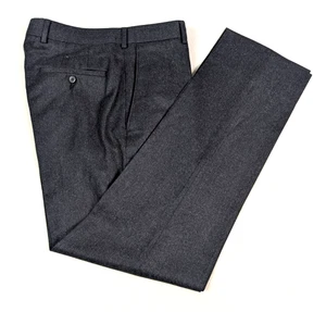 COPPLEY Flannel Super 120s Wool Charcoal Gray Flat Front Pants Sz 31 x 29 - Picture 1 of 4