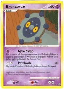 2x (pok-SF-055) Bronzor (C) Pokemon D&P Stormfront Card # 55 - Picture 1 of 1