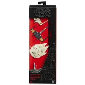 STAR WARS TITANIUM SPACE SHIPS MULTI-PACK (4) BLACK SERIES MILLENNIUM FALCON NEW - Picture 1 of 2