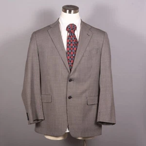 Joseph Abboud Cappotto Sportivo Uomo 44R Grigio Pied de poule due bottoni due sfiato giacca - Foto 1 di 8