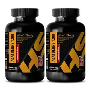Plant-based nutrition - ACAI BERRY SUPPLEMENT - mental clarity aid 2Bot 120Cap - Picture 1 of 10