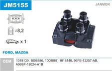 Janmor Ignition Coil JM5155 for Ford Ka Fiesta 3 GFJ Orion Gal Escort 4 GAF AWF ABFT