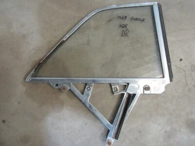 Buick Lesabre 1963 2 puertas techo rígido cuarto ventana molduras vidrio piezas transparente PR Foto 1 de 4