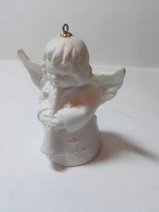 Goebel angel bell ornament W. Germany 1976 playing a horn unpainted - Picture 1 of 3