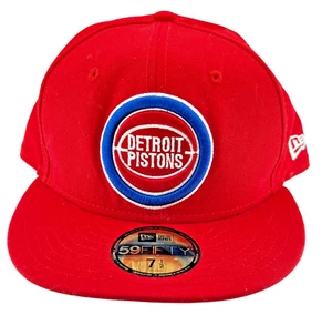 Detroit Pistons NBA Hardwood Classics Red 59FIFTY Wool Fitted Hat Size 7 1/2 NWT - Picture 1 of 10