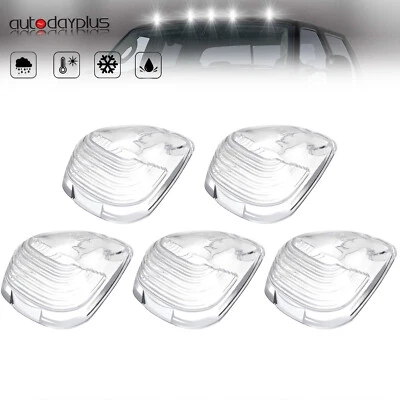 5 Clear Cab Roof Running Marker Light Cover Lens For Ford F-250 F-350 Super Duty - Image 1 of 4