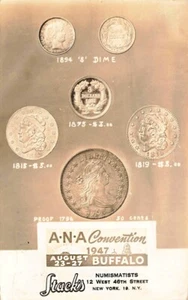 Buffalo NY Stack's of New York NY A.N.A. Numismatists Convention Coins Postcard - Picture 1 of 2