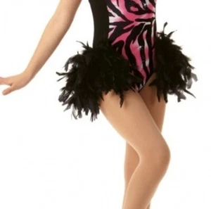 Out Of Control Black Dance Costume FEATHER BUSTLE BOA ONLY 6x7, CM, Adult L New - Picture 1 of 9
