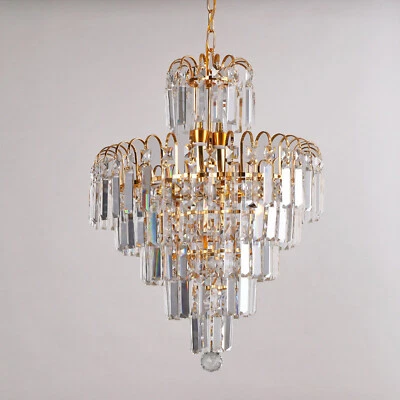 Luxury Crystal Chandelier Modern Ceiling Light Lamp Pendant Fixture Lighting NEW - Image 1 of 4