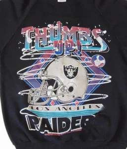 YOUTH LARGE ADULT SMALL 1990s VINTAGE LOS ANGELES RAIDERS SWEATSHIRT Made in USA - Picture 1 of 22