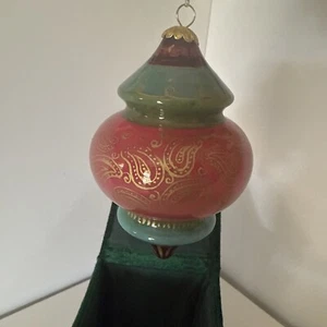 Rare LI BIEN Christmas Ornament Hand Painted Inside Glass One Of A Kind. - Picture 1 of 9