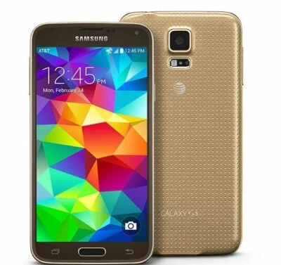 Samsung Galaxy S5 SM-G900A 16 GB AT&T desbloqueado de fábrica - dorado - usado Foto 1 de 4