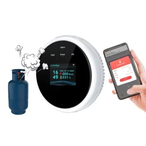 Rilevatore Gas Tuya WiFi con Allarme Vocale e Display Temperatura - Picture 1 of 10