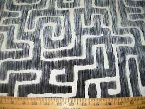 5 2/8 YARDS CUT VELVET  GEOMETRIC STRI  GRAYS UPHOLSTERY FABRIC FOR LESS - Picture 1 of 3