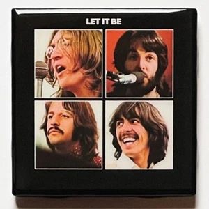 THE BEATLES Let It Be Custom Ceramic Tile COASTER Barware Cork Album Cover Art - Picture 1 of 5