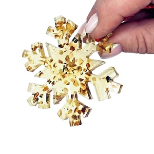 USA Handarbeit Christbaumschmuck 2026 Schneeflocke Baltischer Bernstein magische Deko - Bild 1 von 10