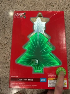 Christmas Tree With Star Infinity Light Display 8 Inch Happy Holidays Walgreens - Picture 1 of 1