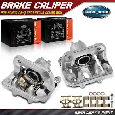 Par de pinças de freio traseiras com suporte para Honda CR-V 07-16 Crosstour Acura RDX - Imagem 1 de 4