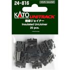 Kato 24-816 N/HO Unitrack Insulated UniJoiner Rail Joiners - 20 Pieces