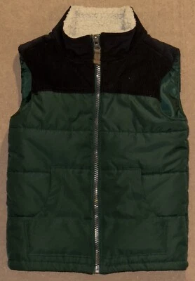 Used CARTER'S Youth Kids Size 4T Sherpa Collar Full Zipper Front Puffer Vest - Image 1 of 3