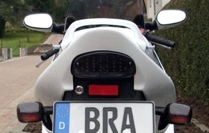 LED Heckleuchte Rücklicht schwarz Honda CBR 1100 XX 1996-1998 smoked tail light - Picture 1 of 3