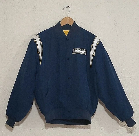 Los Angeles Chargers Vtg 90s NFL Football Mens Starter Bomber Streetwear Jacket Cover