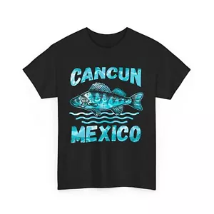Vacation | Summer Souvenir | Barracuda Fish | Cancun Mexico T-Shirt - Picture 1 of 15
