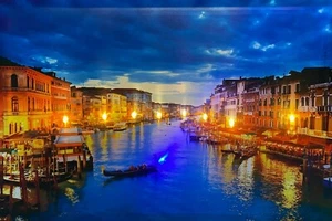 LED Bild mit Beleuchtung Leuchtbild LED-Bilder VENEDIG / Samarkand-Lights - Bild 1 von 3