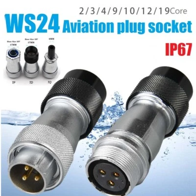 WS24 15pin TQ plug+ZQcircular docking socket aviation plug industrial connection - Image 1 of 4