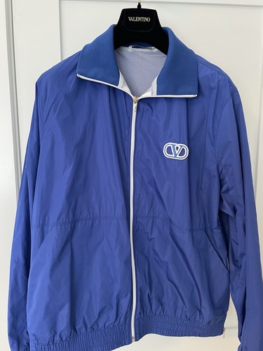 Giubbotto Bomber Valentino Nylon Blu Taglia 52IT 42US L Ottime condizioni