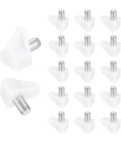 100 X WHITE SHELF SUPPORT BRACKET PIN KITCHEN UNIT CABINET CUPBOARD SAFETY PEGS - Picture 1 of 5