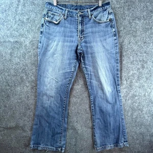 Lucky Brand Jeans Mens 32 Blue Straight Denim Cotton Stretch 5-Pockets Zip Fly - Picture 1 of 11