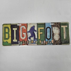 Bigfoot Stamped Metal License Plate Original Crafted Art 15"× 5" Unused READ⬇ - Picture 1 of 7