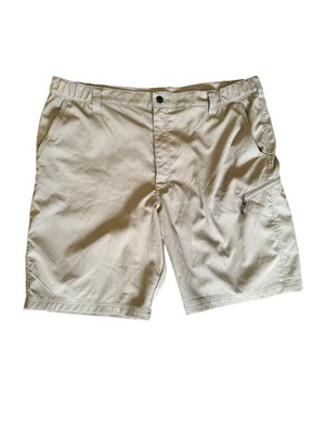 Wrangler Mens Nylon Cargo Shorts Zip Pockets Stretch Tan Brown 9" inseam sz 42 - Image 1 of 4