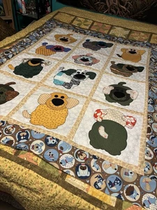 Unfinished Quilt Top Scrappy Puppies 45”/58” - Bild 1 von 12
