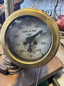 Antique T.W. Cherub Co. Brass Navigational Impeller Log Nautical Propeller Tool - Picture 1 of 4