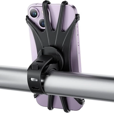 VUP Bike Phone Mount, Universal Cell Holder, Undetachable, Black  - Image 1 of 4