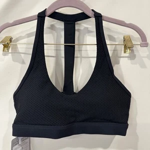 Lorna Jane Winner Sports Crop Bra M Black Workout Gym Yoga Ultimate Support - Picture 1 of 14