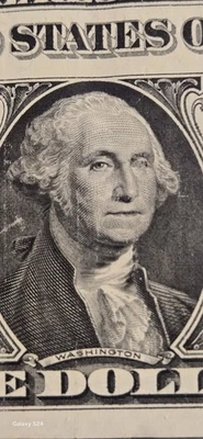 Ink Error On Right Eye. $1 Dollar Note,  Cerulated Series 2021 - Image 1 of 4