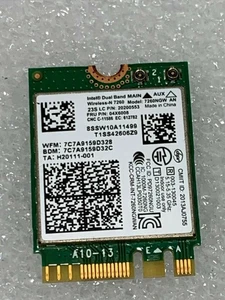 Scheda WiFi Wireless N board card per Lenovo ThinkPad T440 Bluetooth 7260NGW - Foto 1 di 1